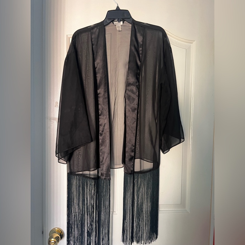 La SENZA Black Sheer Kimono